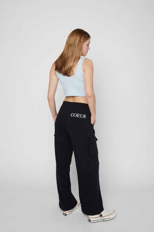 Black Coeur Cargo Sweatpants