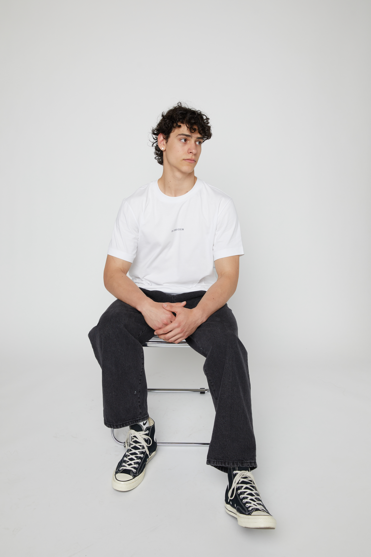 White Men's Graphic T-Shirt