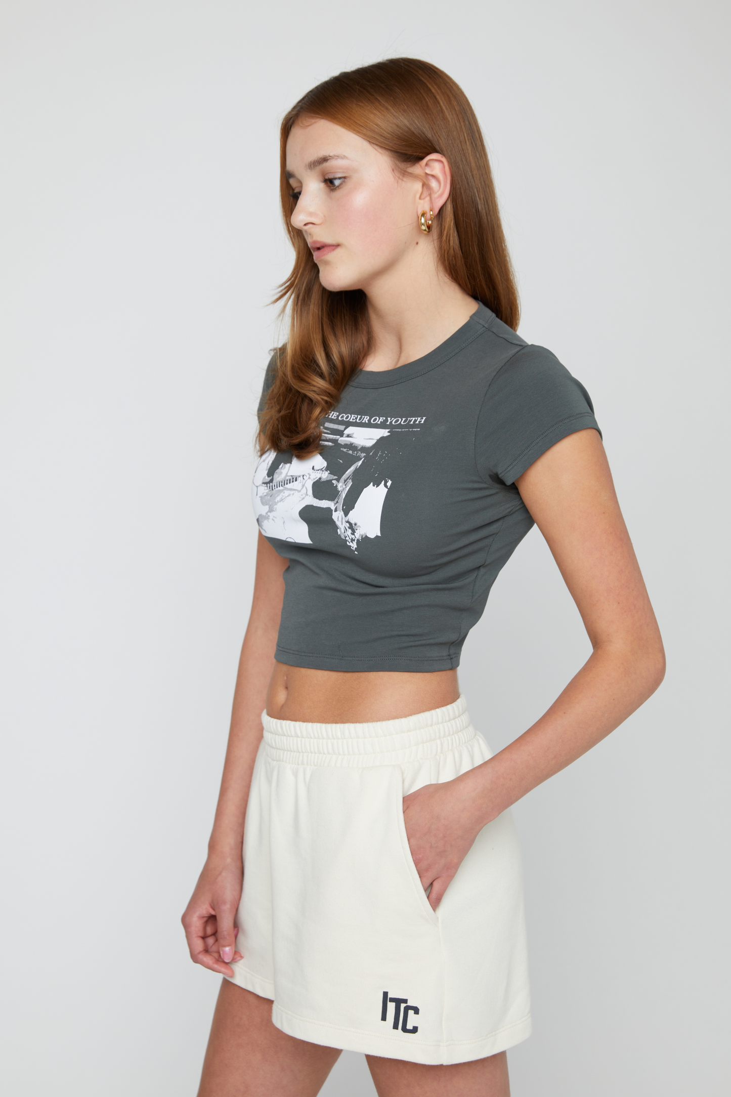 Charcoal Babydoll Tee