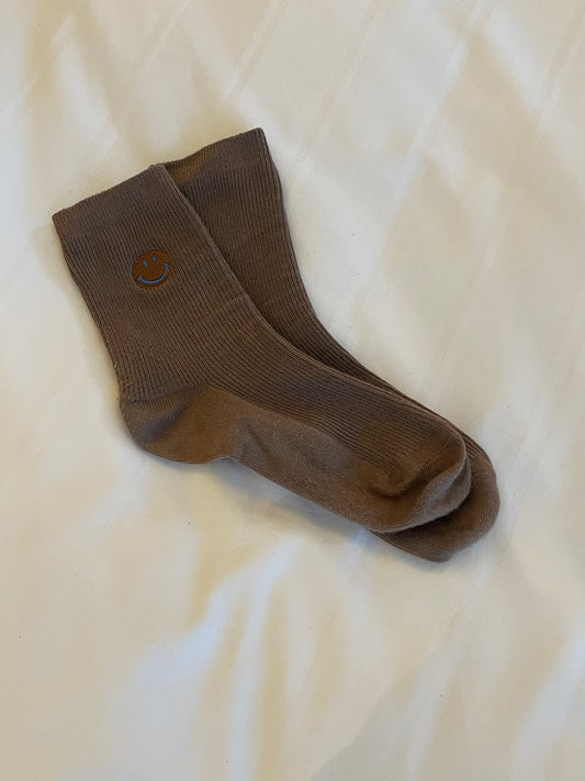 Smiley Socks Brown