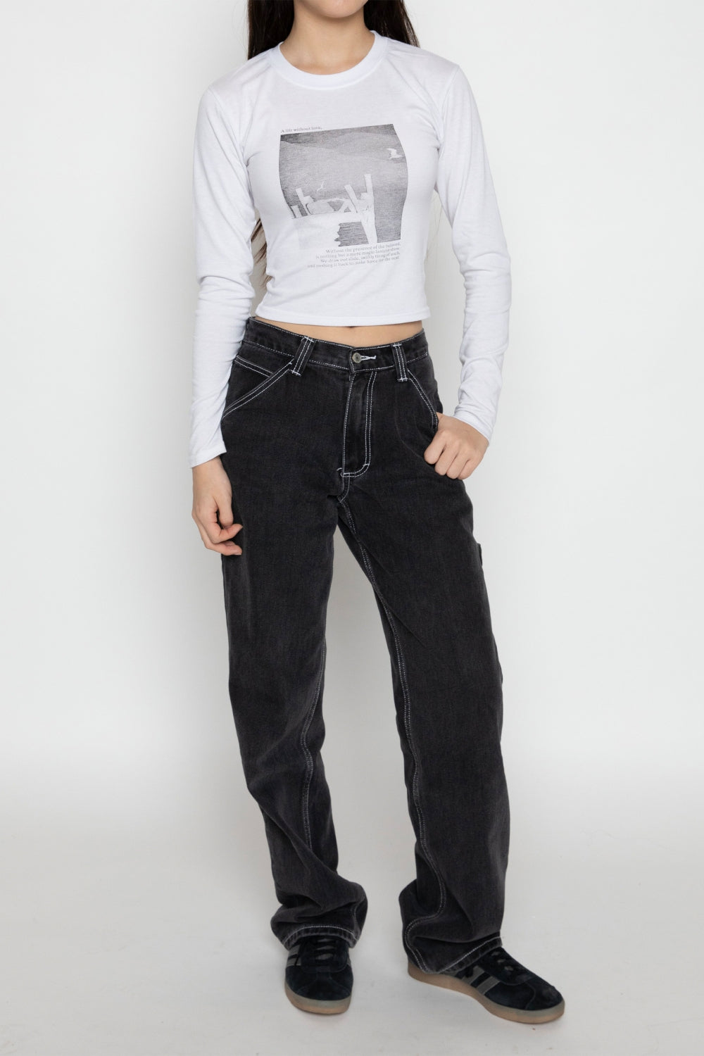 Graphic White Long Sleeve