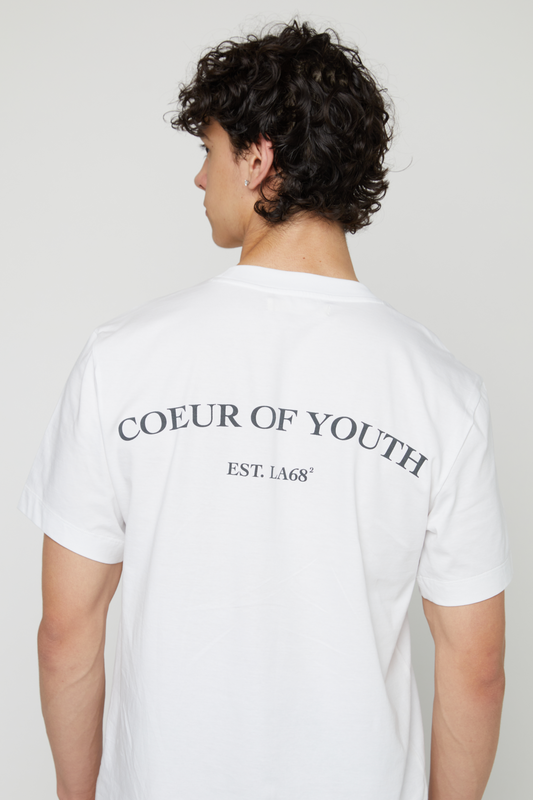 White Men's Graphic T-Shirt