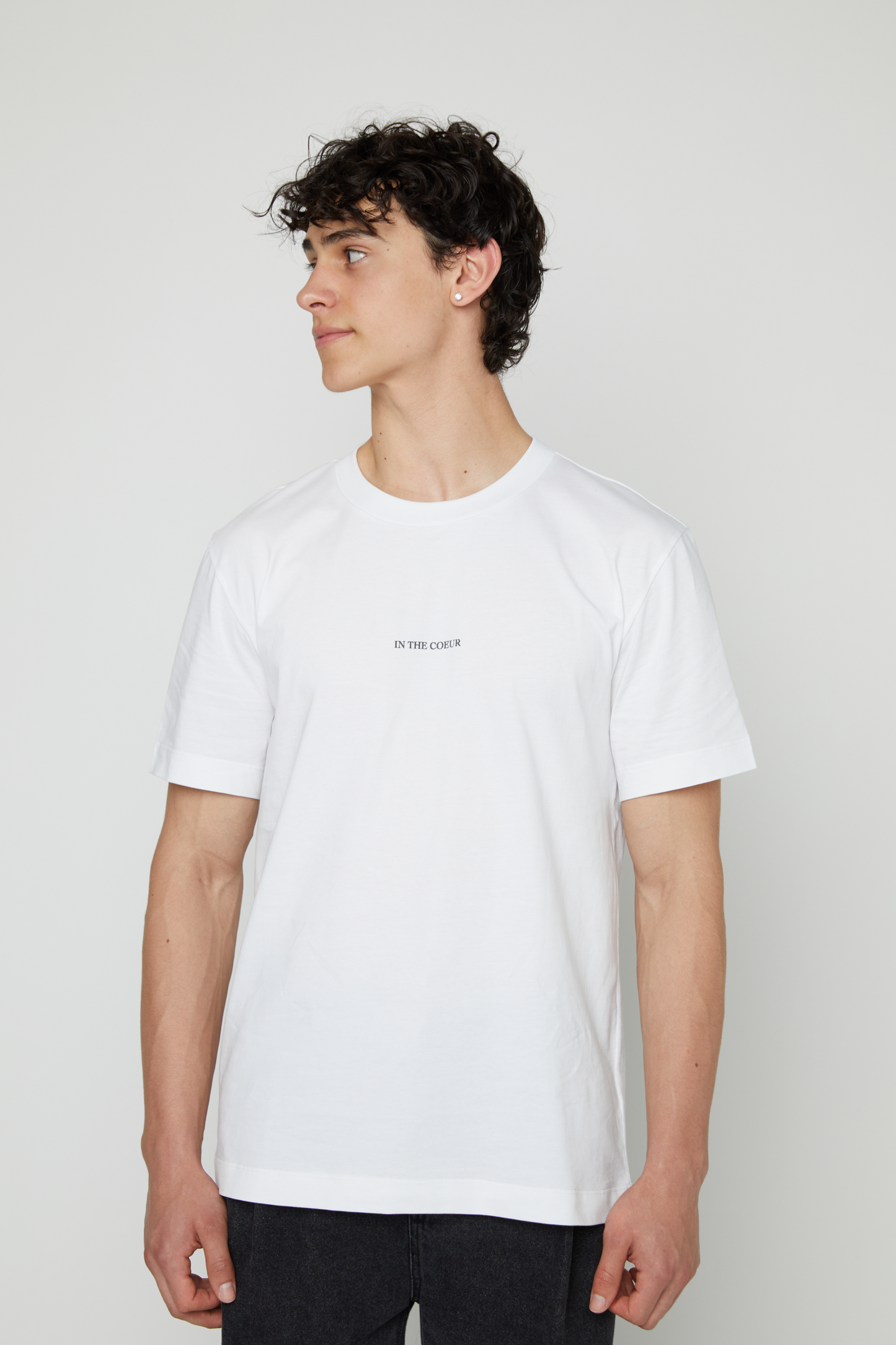 White Men's Graphic T-Shirt