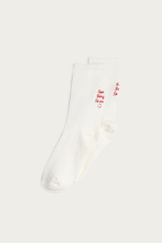 Ivory Never Forget To Smile Socks
