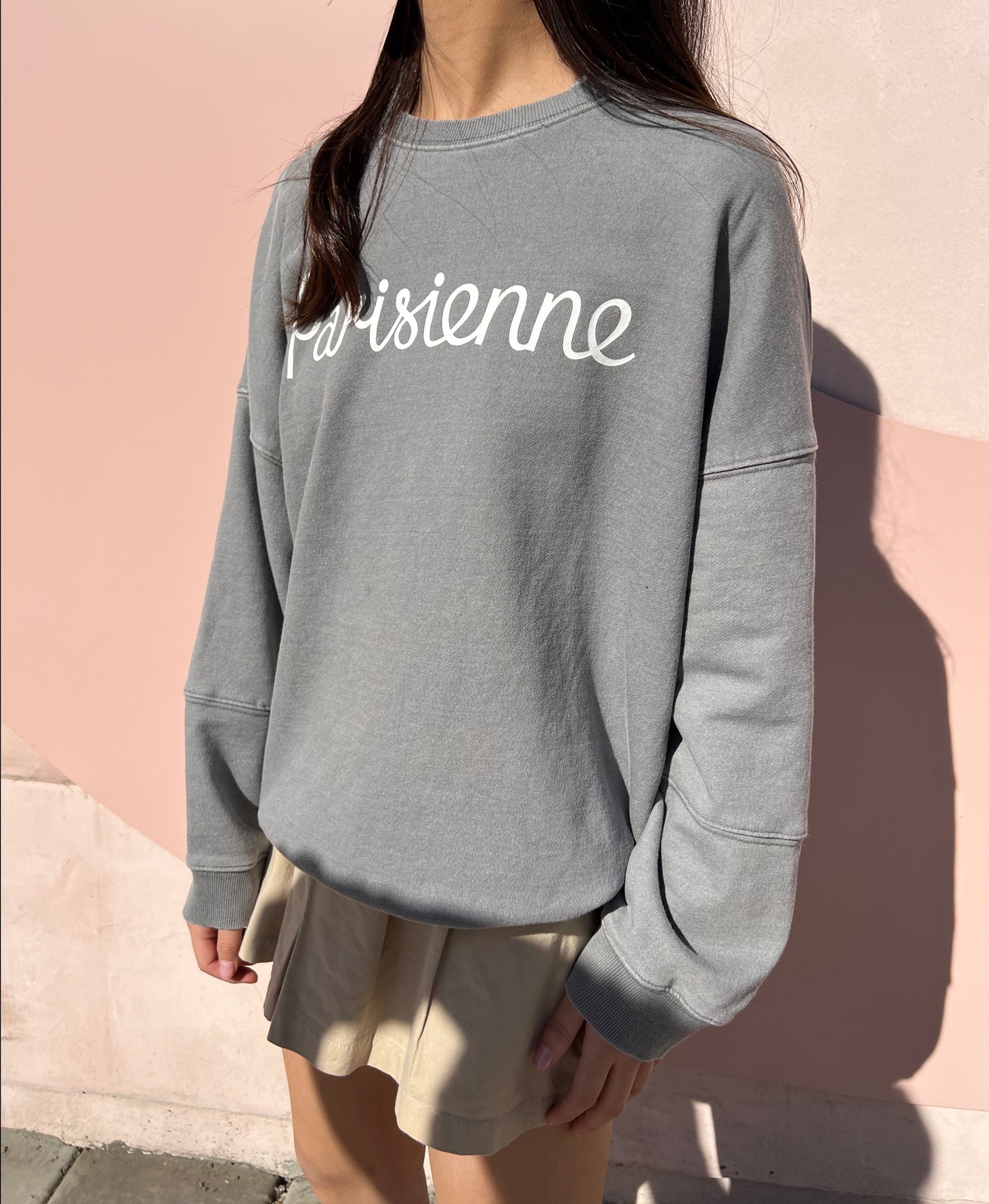 "Parisienne" Grey Sweatshirt