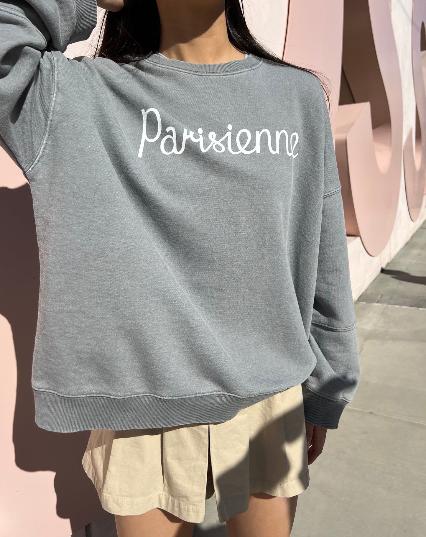 "Parisienne" Grey Sweatshirt
