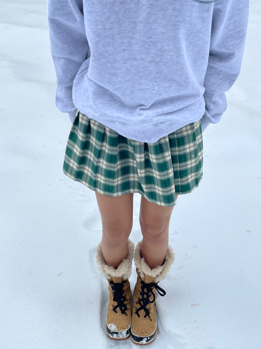 Green Plaid Skirt