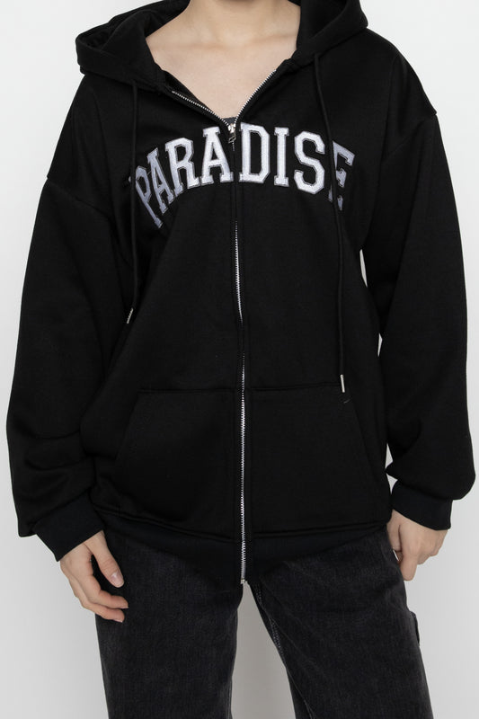 Black Paradise Zip-up Hoodie